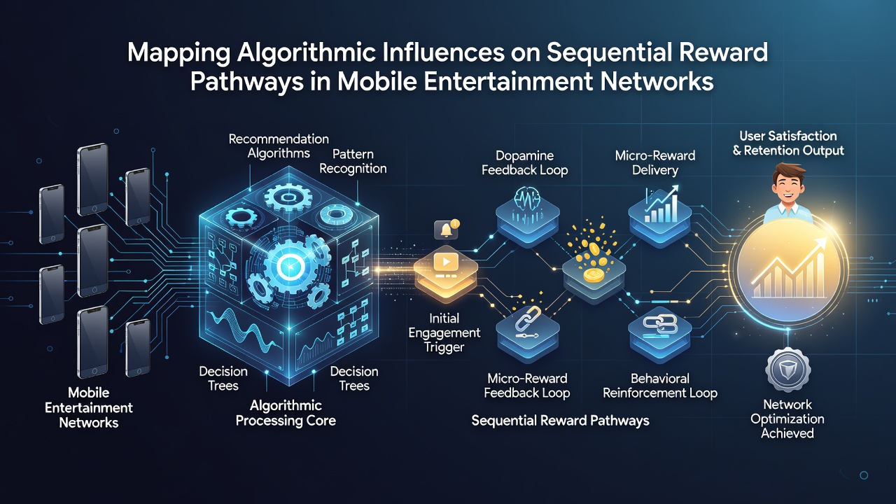 Diagram illustrating sequential reward mapping across mobile entertainment platforms with algorithmic decision trees